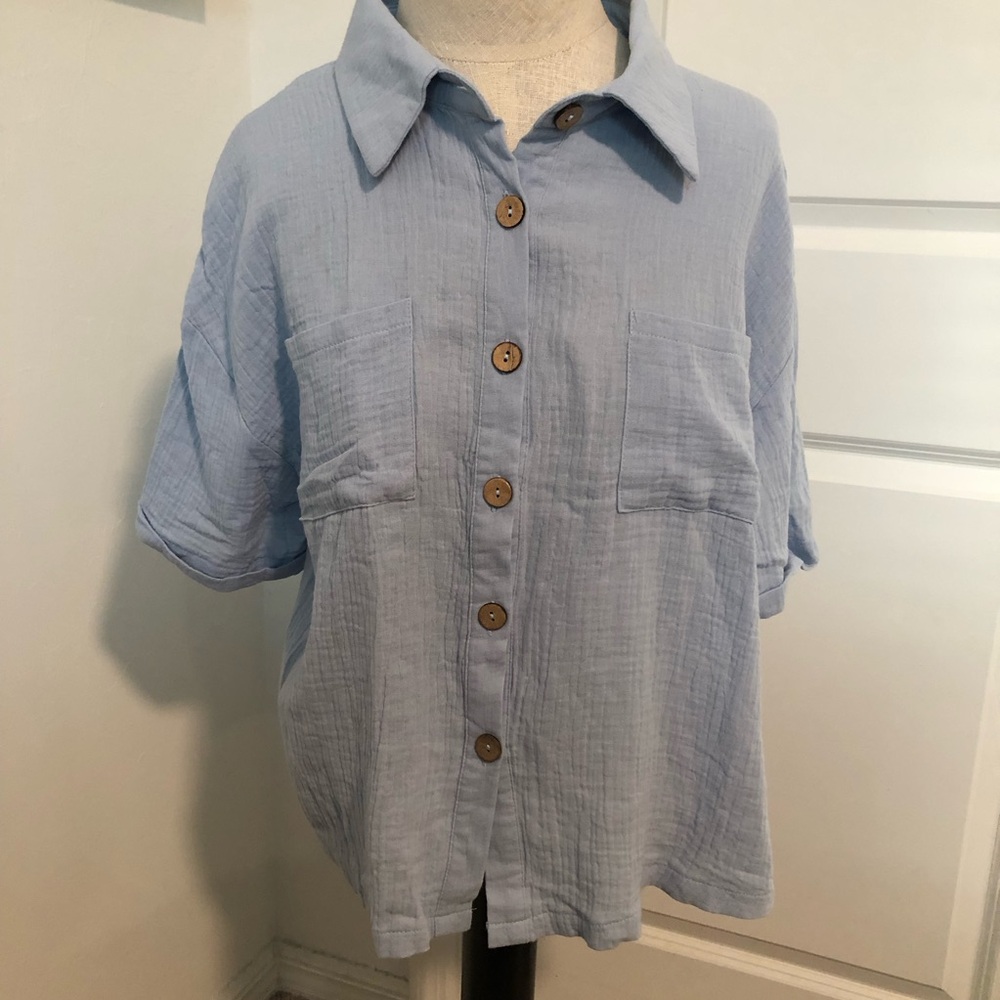 Light Blue Button-Up Shirt